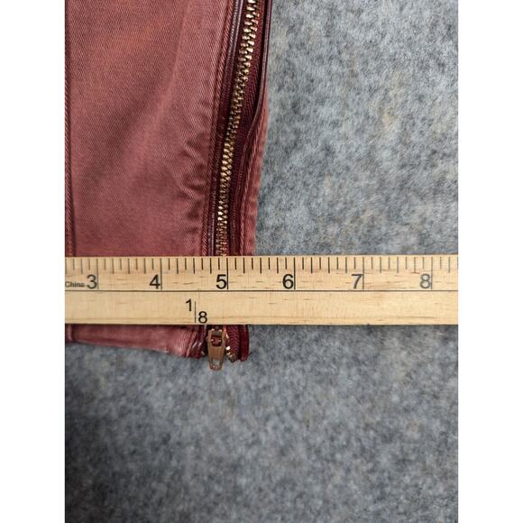 White House Black Market Jeans 8 Women's Red Skinny Skimmer Stretch Cotton - Picture 9 of 14